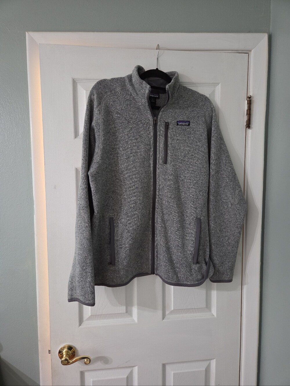 Patagonia Men's Better Sweater Heather Gray Zip-Up Fleece Jacket. L